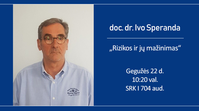 Vyks doc. dr. Ivo Sperandos paskaita