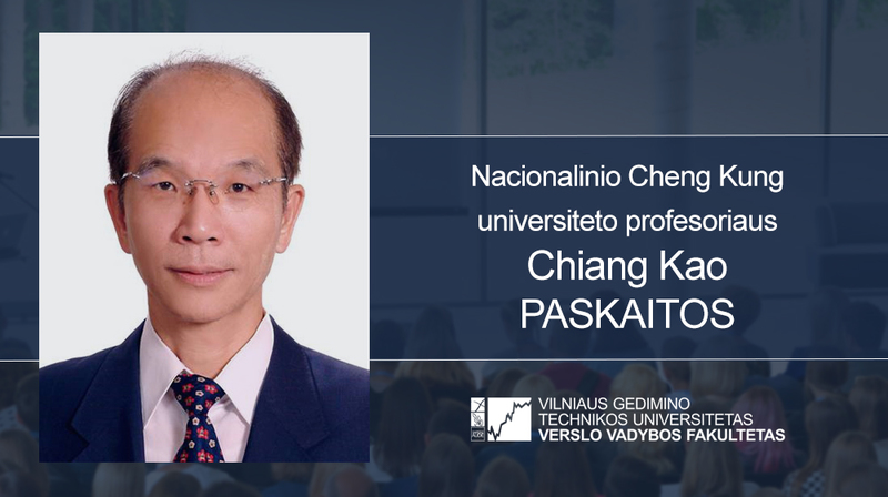 Vyks Nacionalinio Cheng Kung universiteto profesoriaus Chiang Kao paskaitos