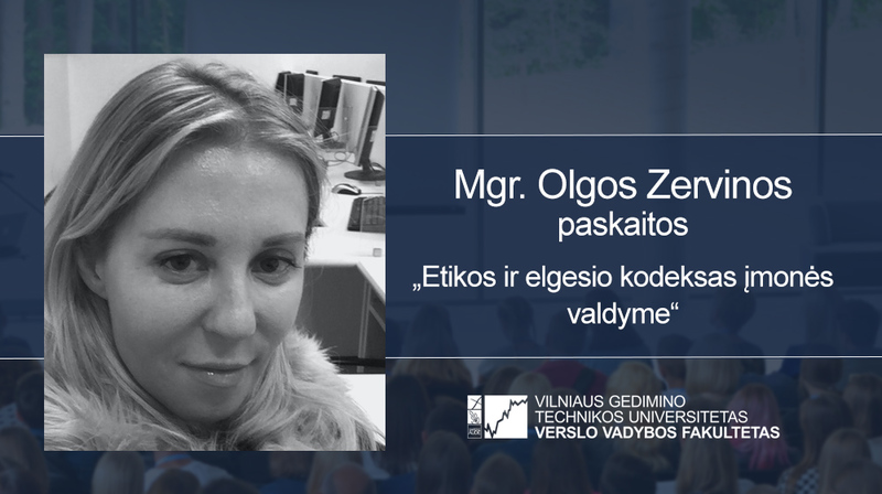 Vyks Mgr. Olgos Zervinos paskaitos