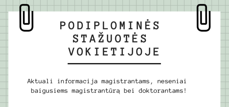 PODIPLOMINĖS STAŽUOTĖS VOKIETIJOJE