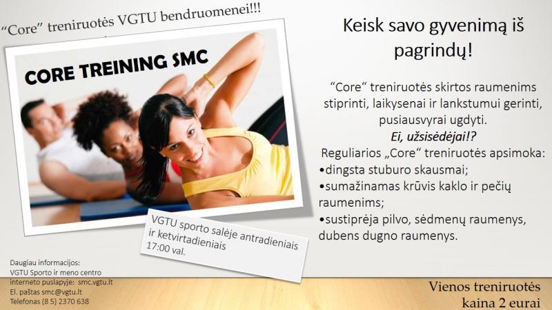 "Core" treniruotės VGTU bendruomenei